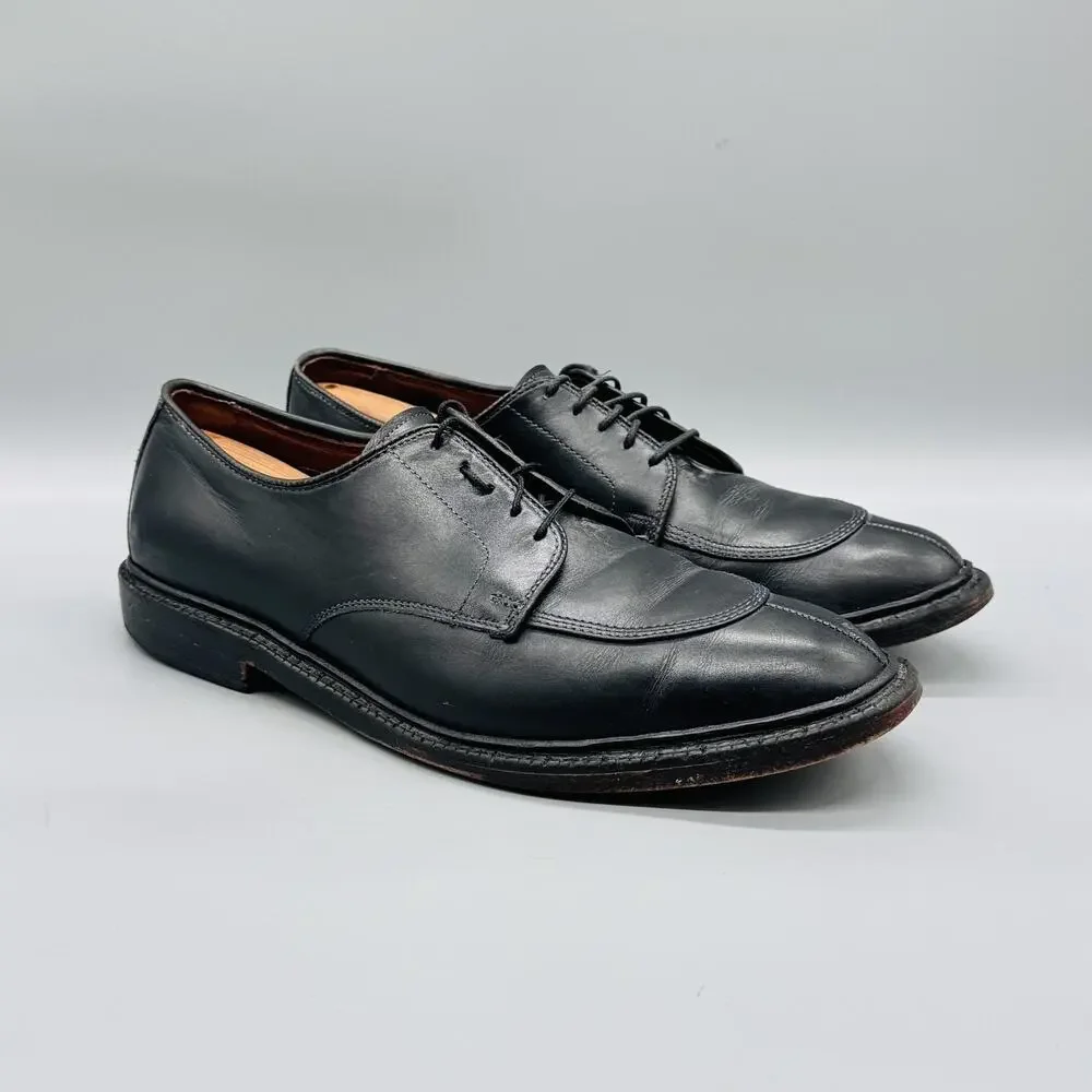 Allen Edmonds Shoes Mens 10.5 Black Leather Split Toe Derby Oxford Dress Classic